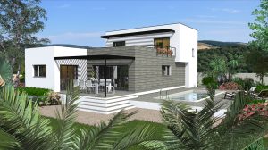 villa contemporaine - conception plan