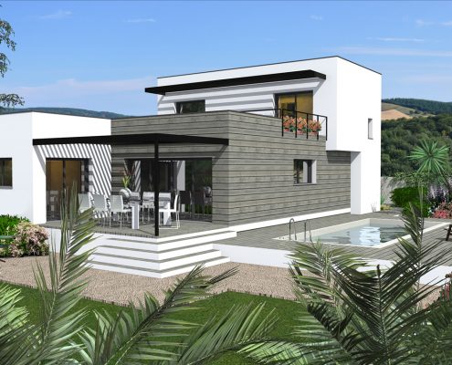 villa contemporaine - conception plan
